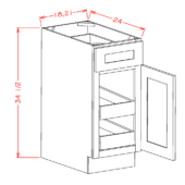 Single Door Double Rollout Shelf Bases