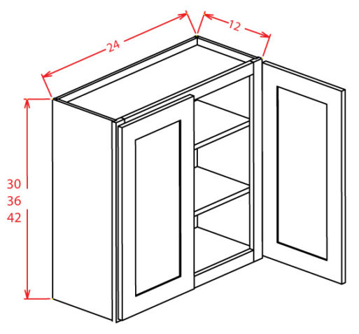 Open Frame Wall Cabinets-Double Door