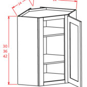 Open Frame Diagonal Corner Wall Cabinets
