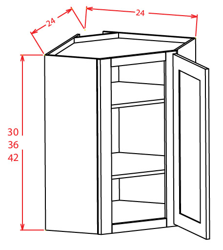 Open Frame Diagonal Corner Wall Cabinets